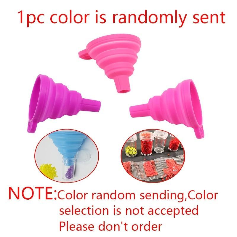 Diamond Painting Accessories Foldable Silicone Funnel Bead Container