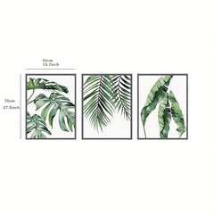 3pcs Watercolor Plant Canvas Painting Wall Decor Art Print