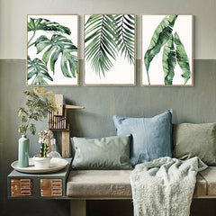 3pcs Watercolor Plant Canvas Painting Wall Decor Art Print