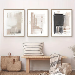 3pcs Abstract Poster Canvas Painting Boho Style Wall Art Print Morden Picture