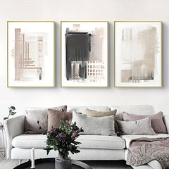 3pcs Abstract Poster Canvas Painting Boho Style Wall Art Print Morden Picture