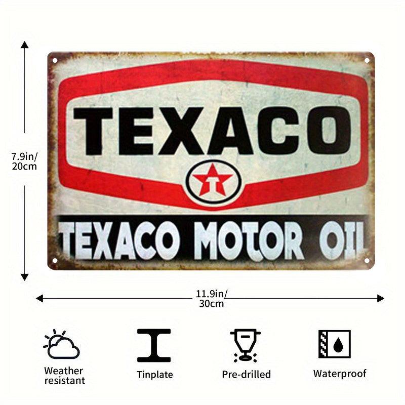 Gas Motor Antique Tin Sign Vintage Garage Man Cave Retro Posters Bar Pub Wall