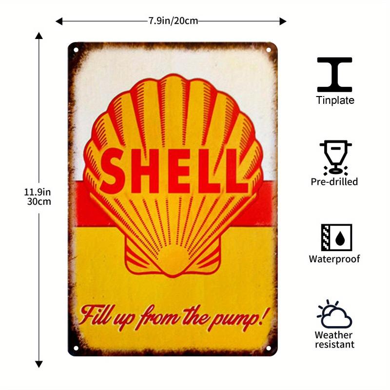 Gas Motor Antique Tin Sign Vintage Garage Man Cave Retro Posters Bar Pub Wall