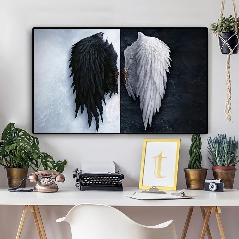 Art Paintings And Angel Wings Feather Artwork Painting For Home Wall Decor