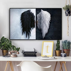 Art Paintings And Angel Wings Feather Artwork Painting For Home Wall Decor