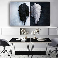 Art Paintings And Angel Wings Feather Artwork Painting For Home Wall Decor