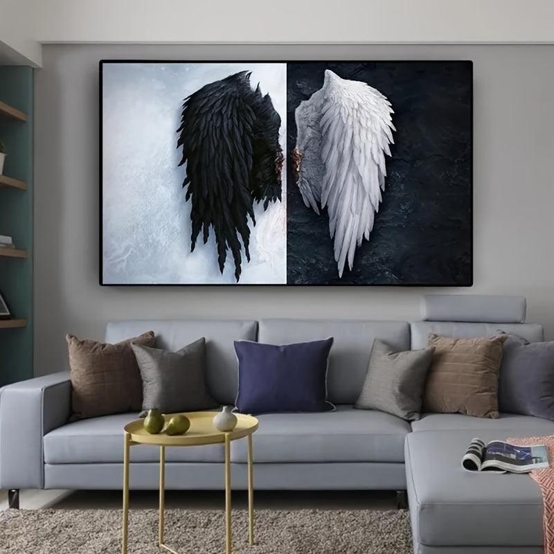 Art Paintings And Angel Wings Feather Artwork Painting For Home Wall Decor