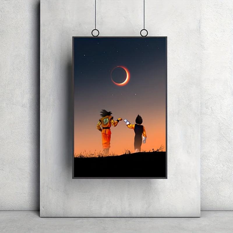 Anime Brothers Canvas Poster - Sunset Decorative Painting