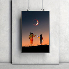 Anime Brothers Canvas Poster - Sunset Decorative Painting