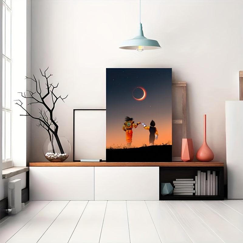 Anime Brothers Canvas Poster - Sunset Decorative Painting