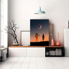 Anime Brothers Canvas Poster - Sunset Decorative Painting