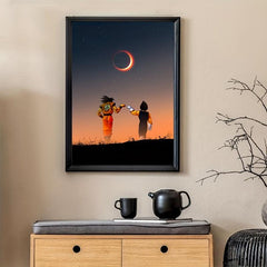 Anime Brothers Canvas Poster - Sunset Decorative Painting