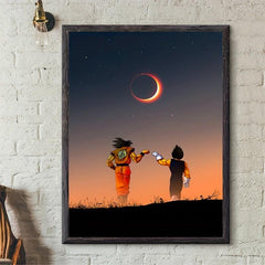 Anime Brothers Canvas Poster - Sunset Decorative Painting