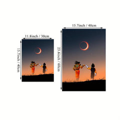 Anime Brothers Canvas Poster - Sunset Decorative Painting