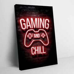 Neon Lights Game Canvas Print - Ideal Gift