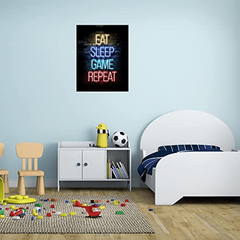 Neon Lights Game Canvas Print - Ideal Gift