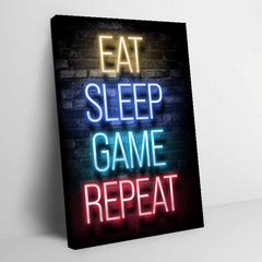 Neon Lights Game Canvas Print - Ideal Gift