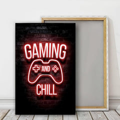 Neon Lights Game Canvas Print - Ideal Gift
