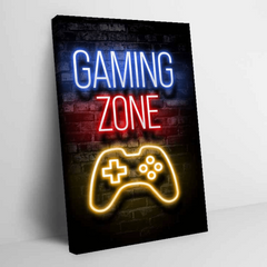 Neon Lights Game Canvas Print - Ideal Gift