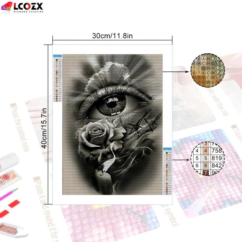 DIY Flower Eye Sparkling Diamond Painting Set