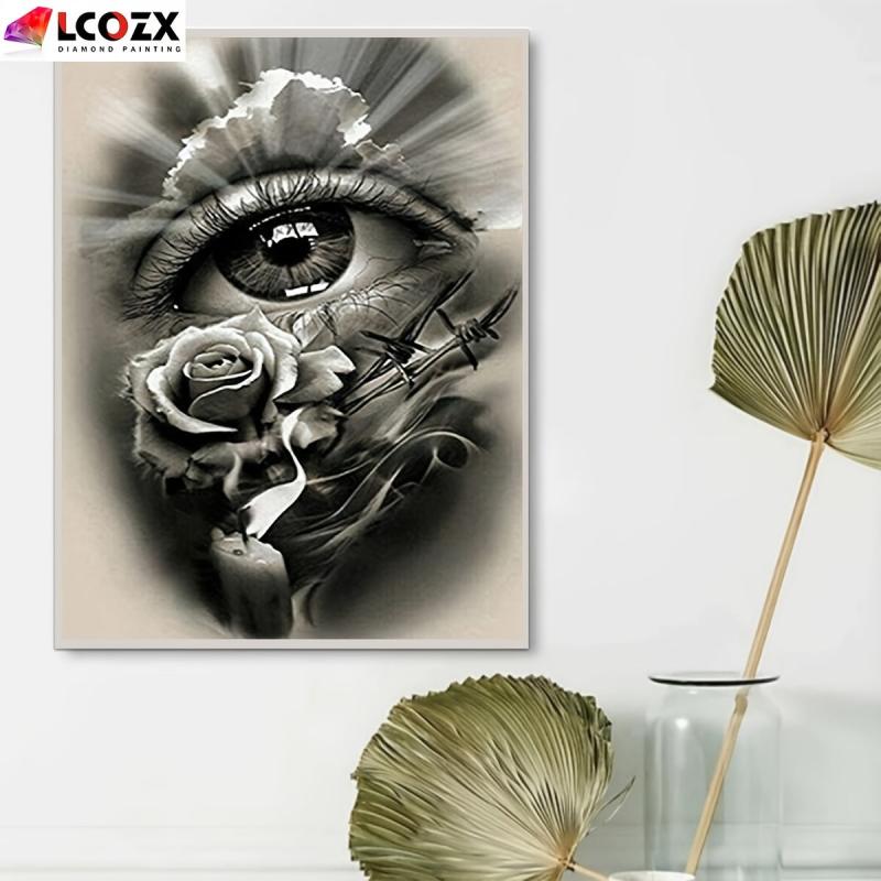 DIY Flower Eye Sparkling Diamond Painting Set