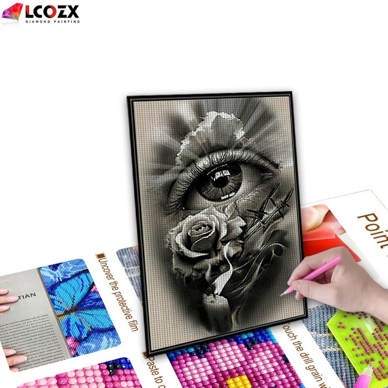 DIY Flower Eye Sparkling Diamond Painting Set