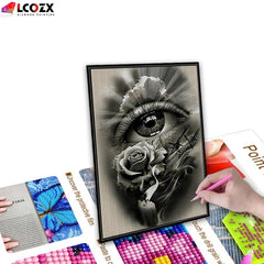 DIY Flower Eye Sparkling Diamond Painting Set