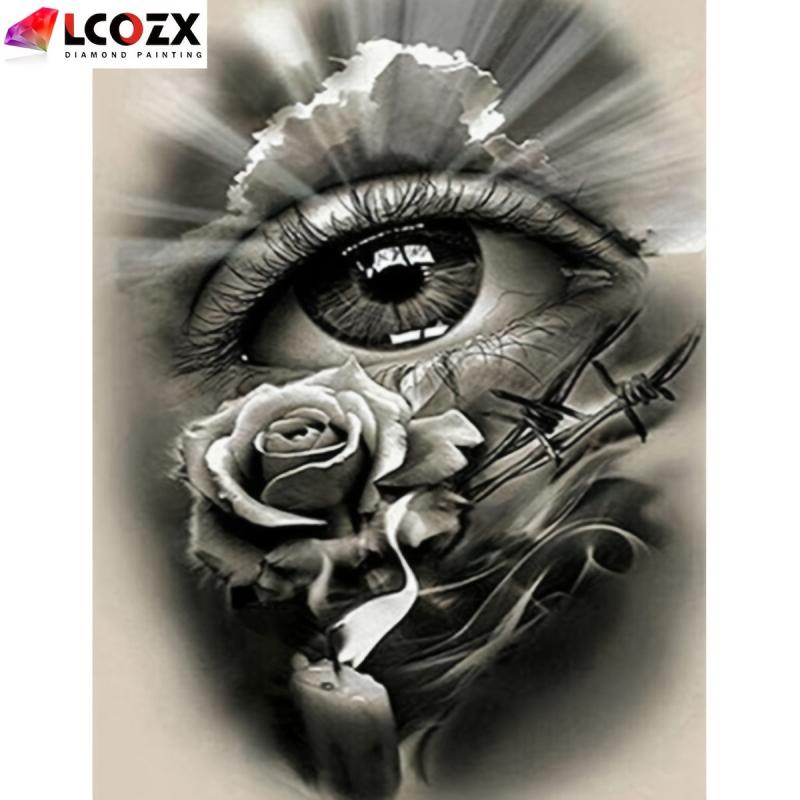 DIY Flower Eye Sparkling Diamond Painting Set