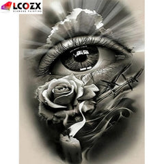 DIY Flower Eye Sparkling Diamond Painting Set