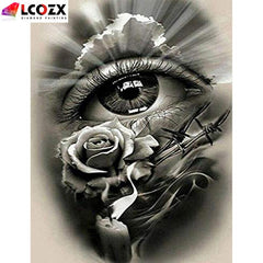 DIY Flower Eye Sparkling Diamond Painting Set