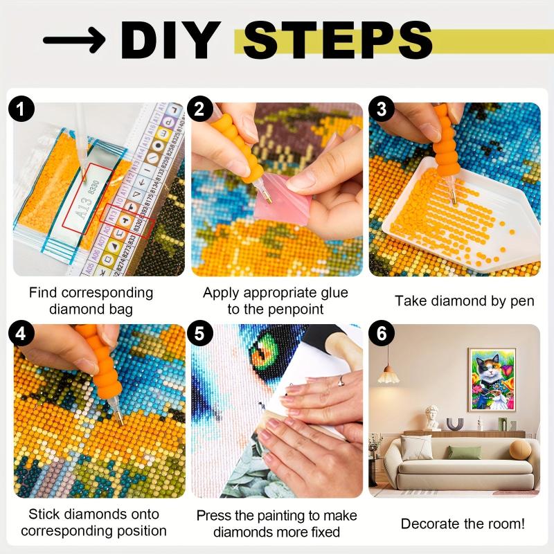 5D DIY Diamond Painting Kit: Art Mosaic Magic Gemstone Full Drill Embroidery Cro