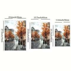 3pcs Landscape Canvas Paintings Contemporary Minimalism Paris Street Trees