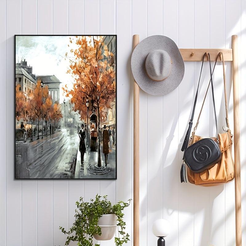 3pcs Landscape Canvas Paintings Contemporary Minimalism Paris Street Trees