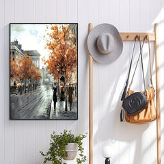 3pcs Landscape Canvas Paintings Contemporary Minimalism Paris Street Trees