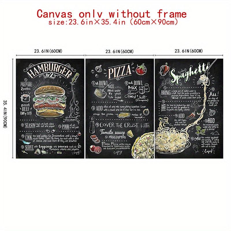 Retro Fast Food Bread Posters for Restaurant Home Bar Cafe Kitchen