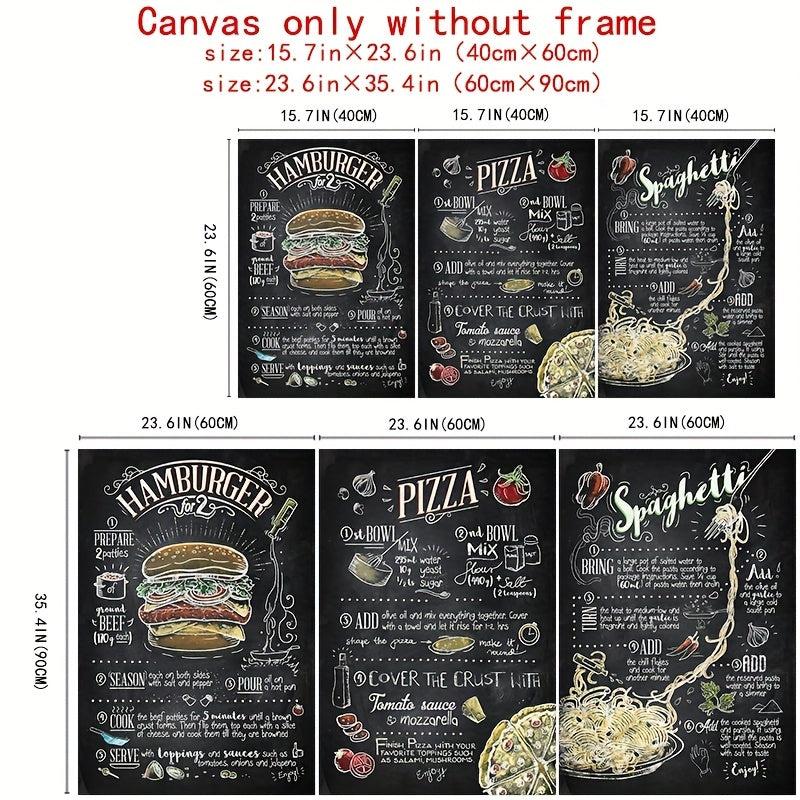 Retro Fast Food Bread Posters for Restaurant Home Bar Cafe Kitchen
