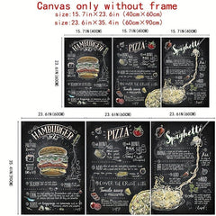 Retro Fast Food Bread Posters for Restaurant Home Bar Cafe Kitchen