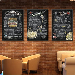 Retro Fast Food Bread Posters for Restaurant Home Bar Cafe Kitchen