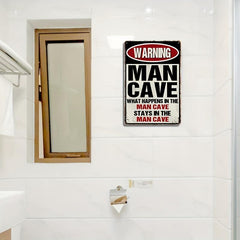 Funny Metal Garage Sign for Man Cave Decor - Home Bar Wall Decor