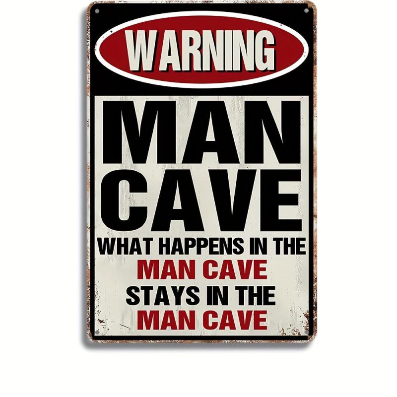 Funny Metal Garage Sign for Man Cave Decor - Home Bar Wall Decor