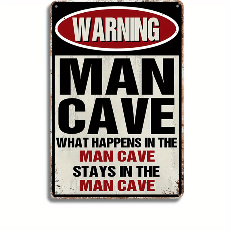 Funny Metal Garage Sign for Man Cave Decor - Home Bar Wall Decor
