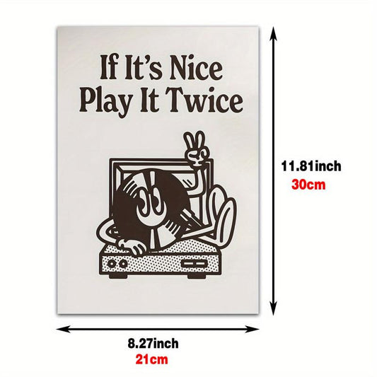 Retro Music Canvas Print Vintage Record Player Poster for Music