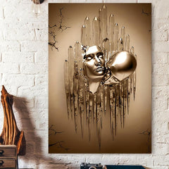 Abstract Canvas Love Couples Kissing Hug Painting Wall Art