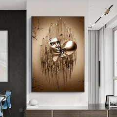 Abstract Canvas Love Couples Kissing Hug Painting Wall Art