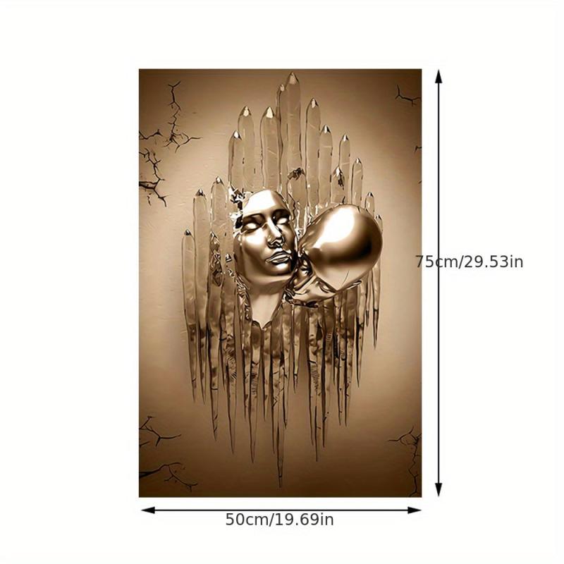 Abstract Canvas Love Couples Kissing Hug Painting Wall Art