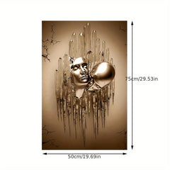 Abstract Canvas Love Couples Kissing Hug Painting Wall Art