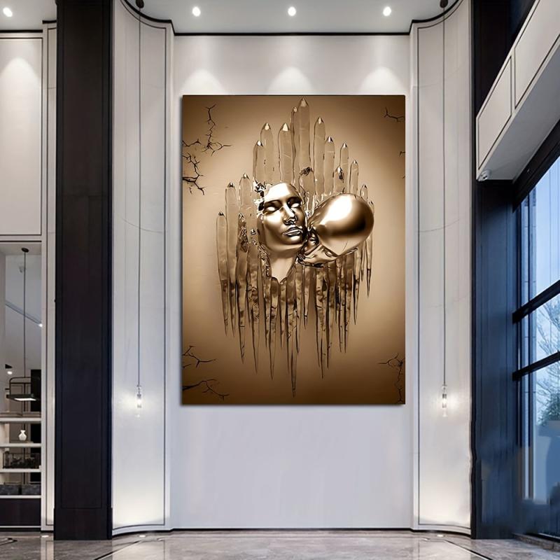 Abstract Canvas Love Couples Kissing Hug Painting Wall Art