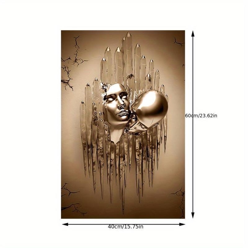 Abstract Canvas Love Couples Kissing Hug Painting Wall Art