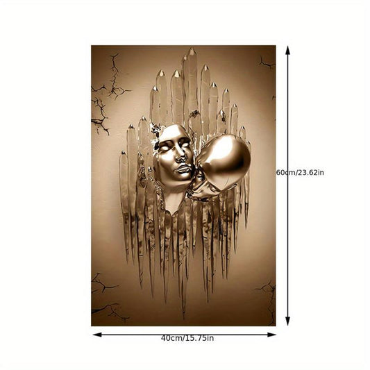 Abstract Canvas Love Couples Kissing Hug Painting Wall Art