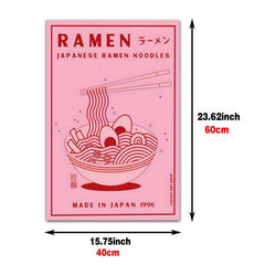 Japanese Ramen Noodles Art Print Canvas Painting - Kitchen Decor